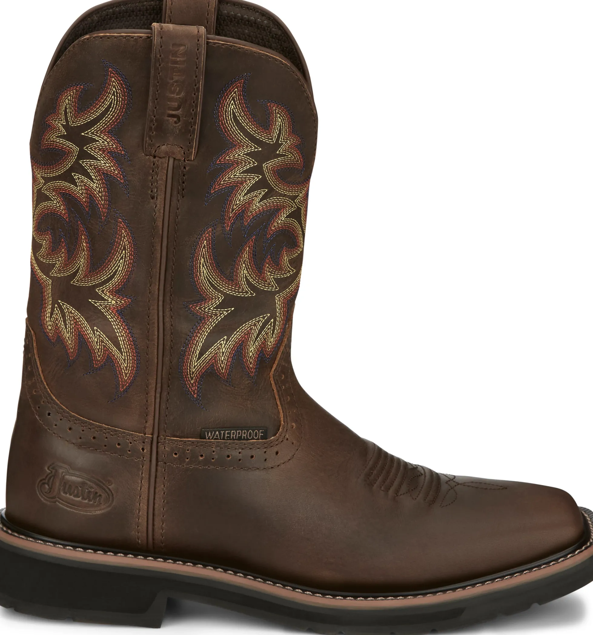 Justin Boots Driller 11" Waterproof Coffee New