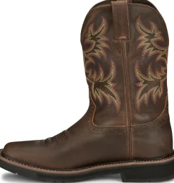 Justin Boots Driller 11" Waterproof Coffee New