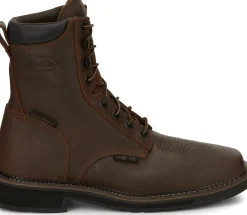 Justin Boots Driller 8" Waterproof Comp Toe Aged Bark Clearance