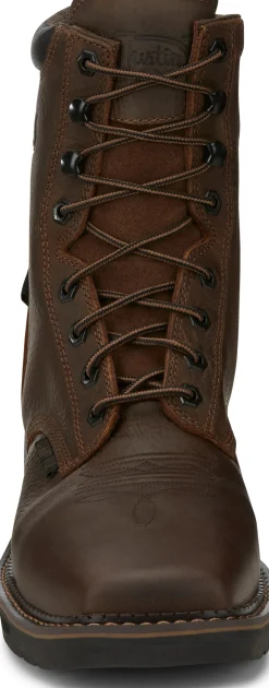 Justin Boots Driller 8" Waterproof Comp Toe Aged Bark Clearance