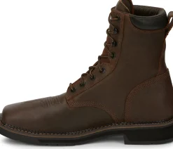 Justin Boots Driller 8" Waterproof Comp Toe Aged Bark Clearance