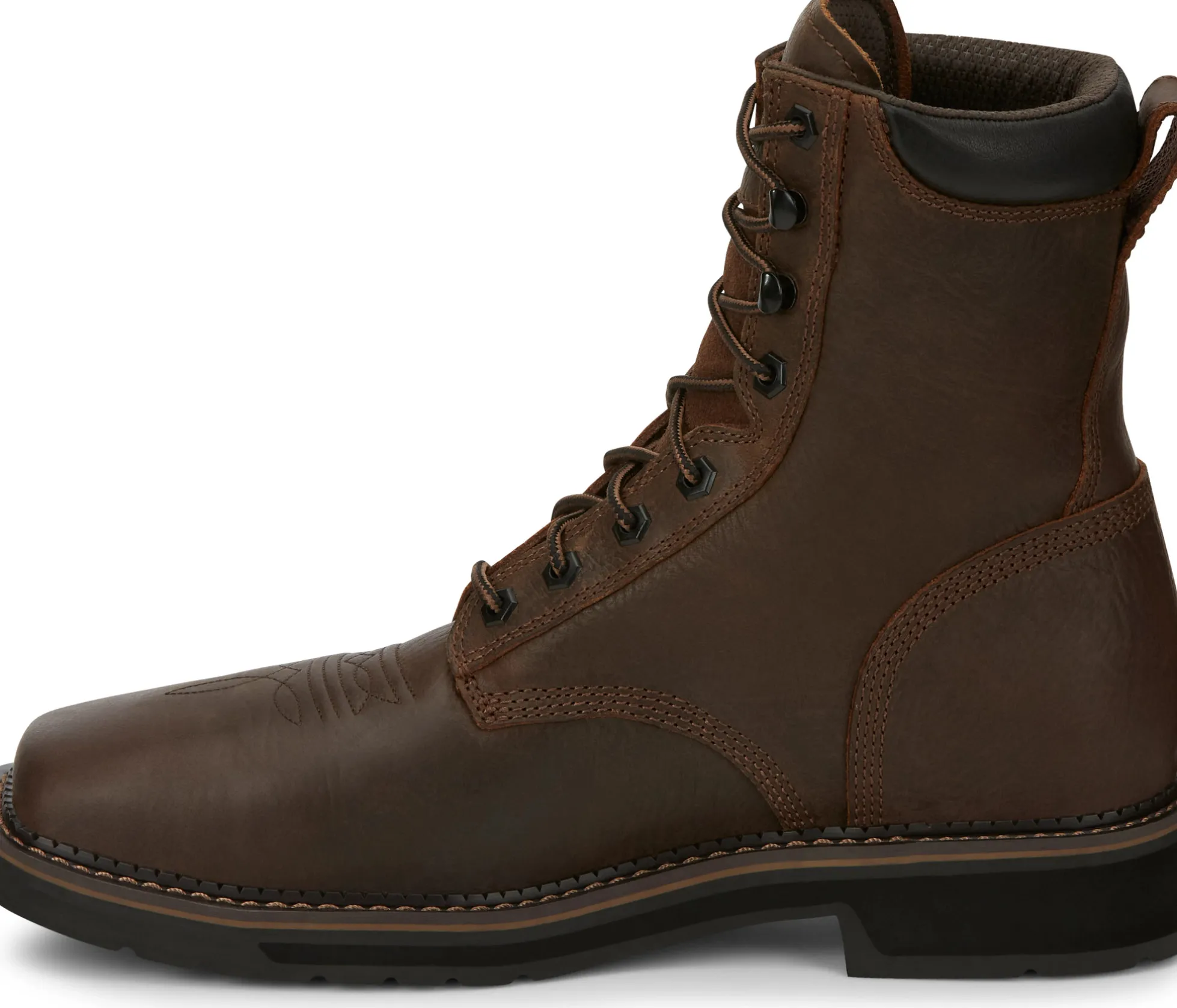 Justin Boots Driller 8" Waterproof Comp Toe Aged Bark Clearance