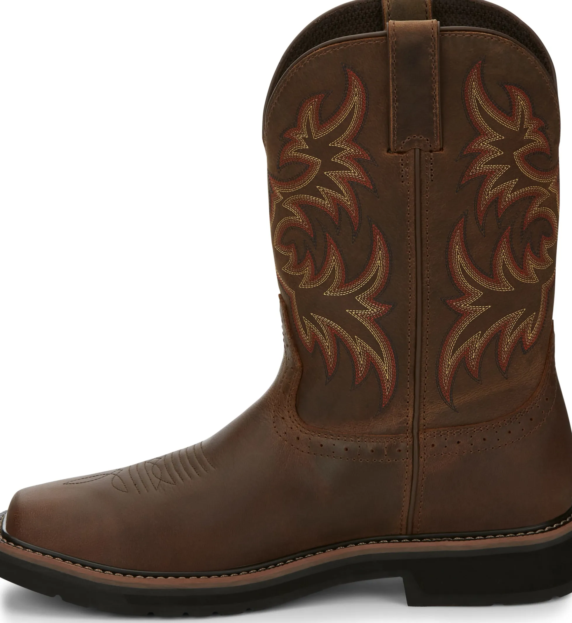 Justin Boots Driller 11" Waterproof Steel Toe Brown New
