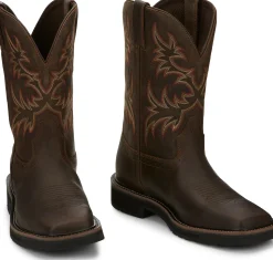 Justin Boots Driller 11" Work Dark Brown Outlet