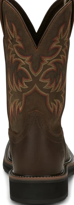Justin Boots Driller 11" Work Dark Brown Outlet