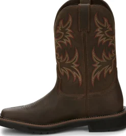 Justin Boots Driller 11" Work Dark Brown Outlet