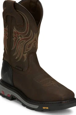 Justin Boots Driscoll 11" Waterproof Met Guard Steel Toe Pecan Hot