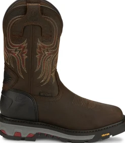 Justin Boots Driscoll 11" Waterproof Met Guard Steel Toe Pecan Hot