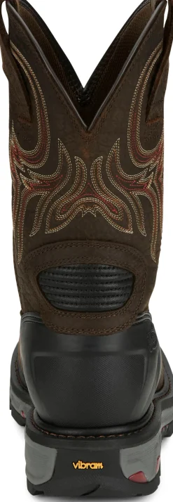 Justin Boots Driscoll 11" Waterproof Met Guard Steel Toe Pecan Hot
