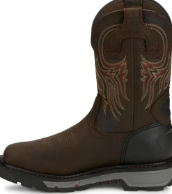 Justin Boots Driscoll 11" Waterproof Met Guard Steel Toe Pecan Hot