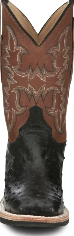 Justin Boots Drover 11" Full Quill Ostrich Onyx Hot