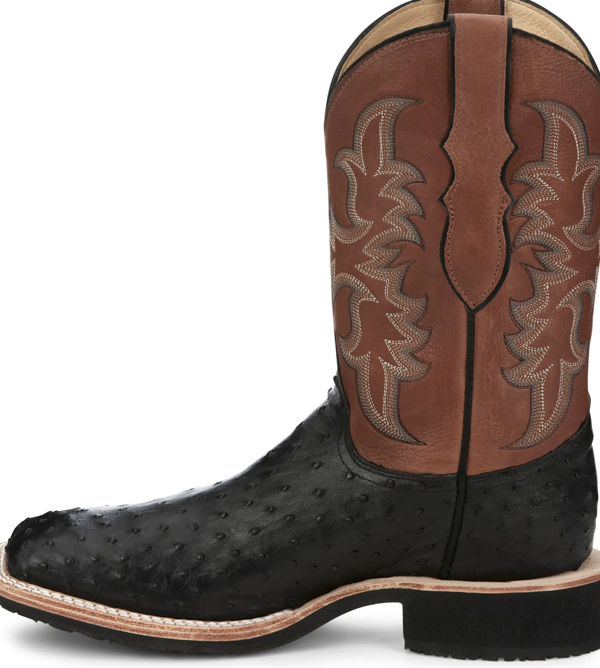 Justin Boots Drover 11" Full Quill Ostrich Onyx Hot