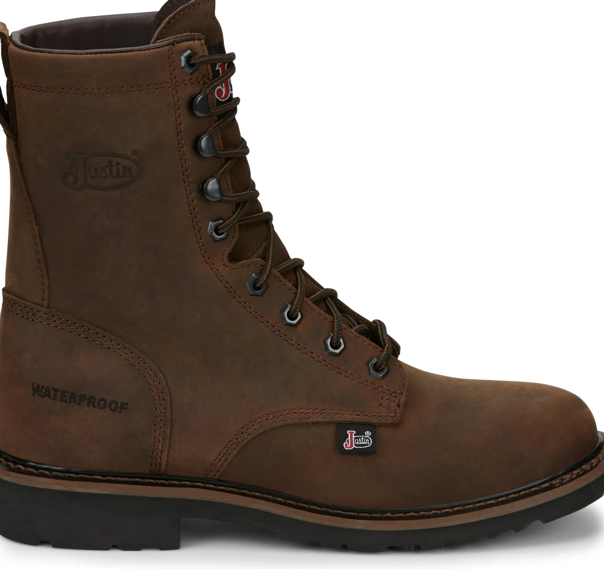 Justin Boots Drywall 8" Waterproof Aged Brown Clearance