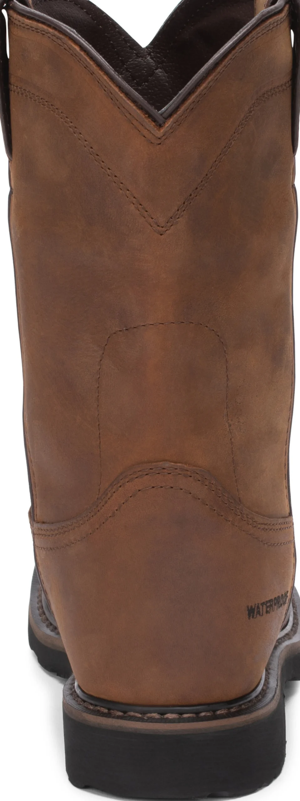 Justin Boots Drywall 10" Waterproof Steel Toe Whiskey New
