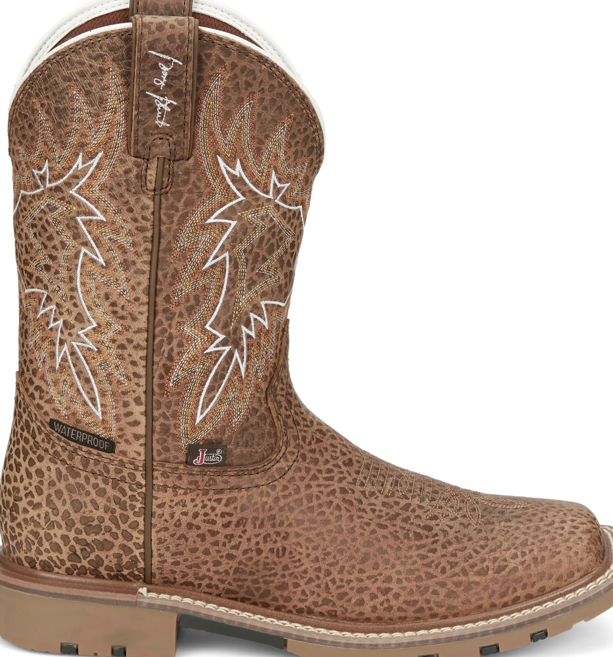 Justin Boots Dusty 11" Western Work Cafe Shrunken Best