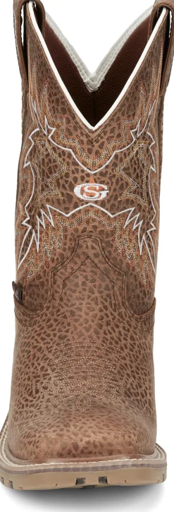 Justin Boots Dusty 11" Western Work Cafe Shrunken Best