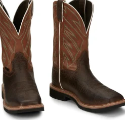 Justin Boots Electrician 11" Steel Toe Brown Hot