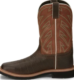 Justin Boots Electrician 11" Steel Toe Brown Hot