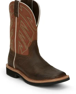 Justin Boots Electrician 11" Work Brown Hot