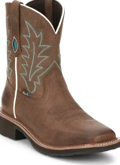 Justin Boots Ema 8" Western Boot Dark Tan Hot