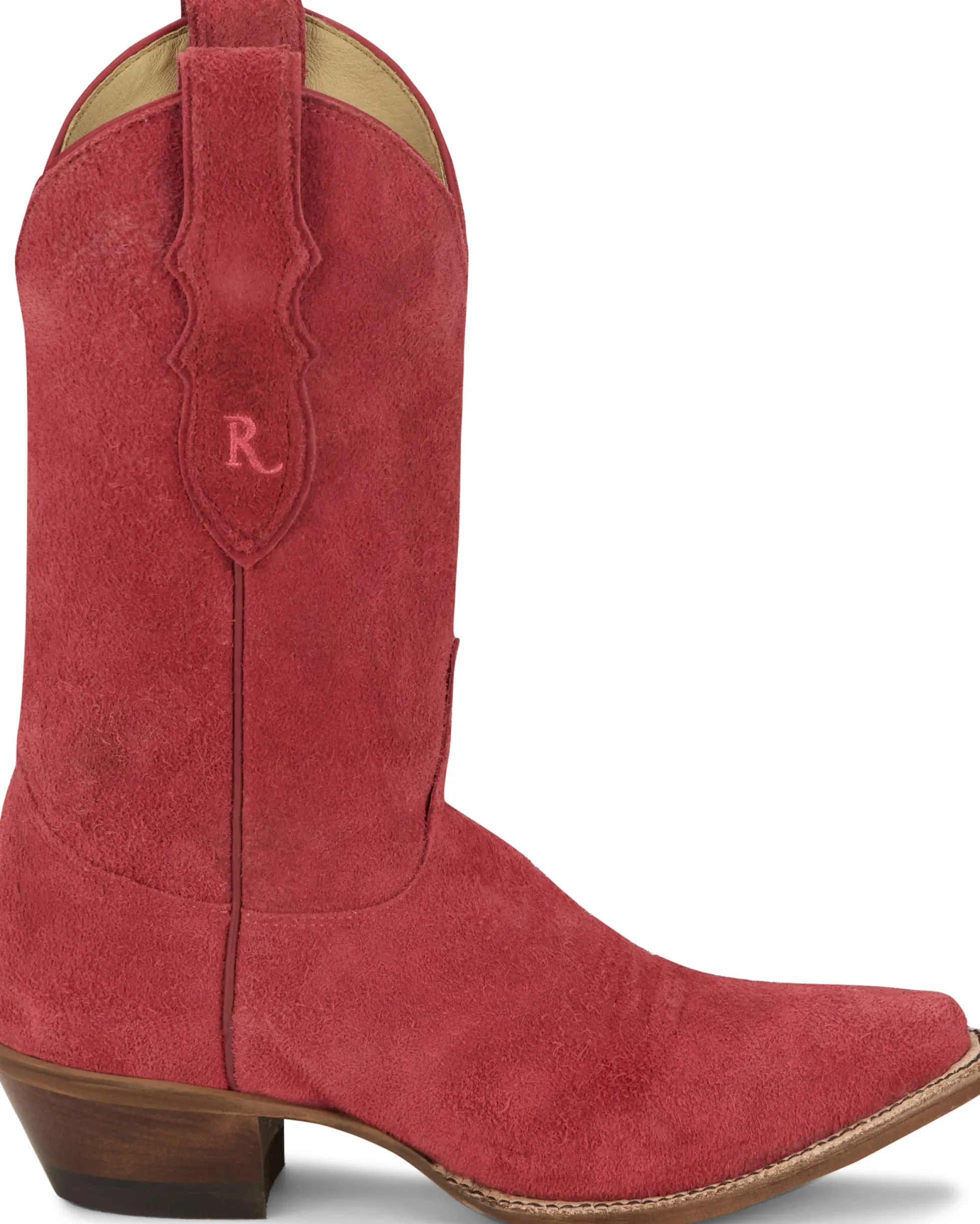 Justin Boots Fancy 11" Suede Raspberry Outlet