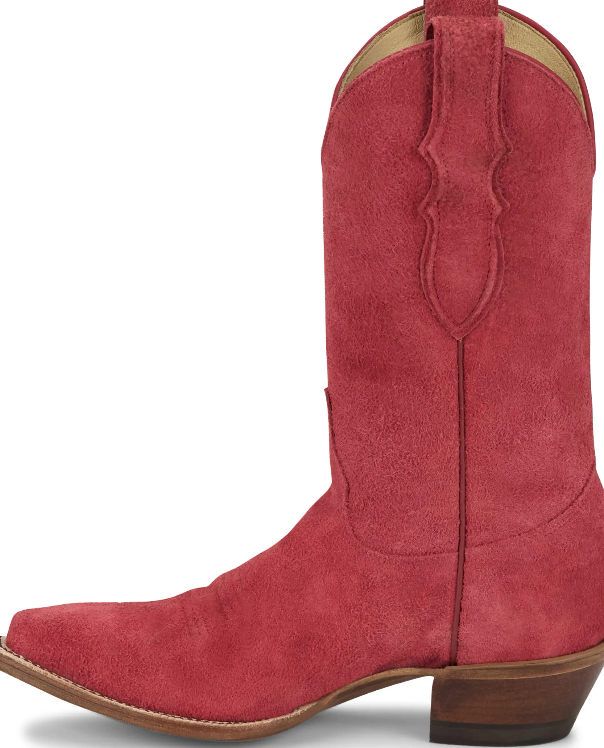 Justin Boots Fancy 11" Suede Raspberry Outlet