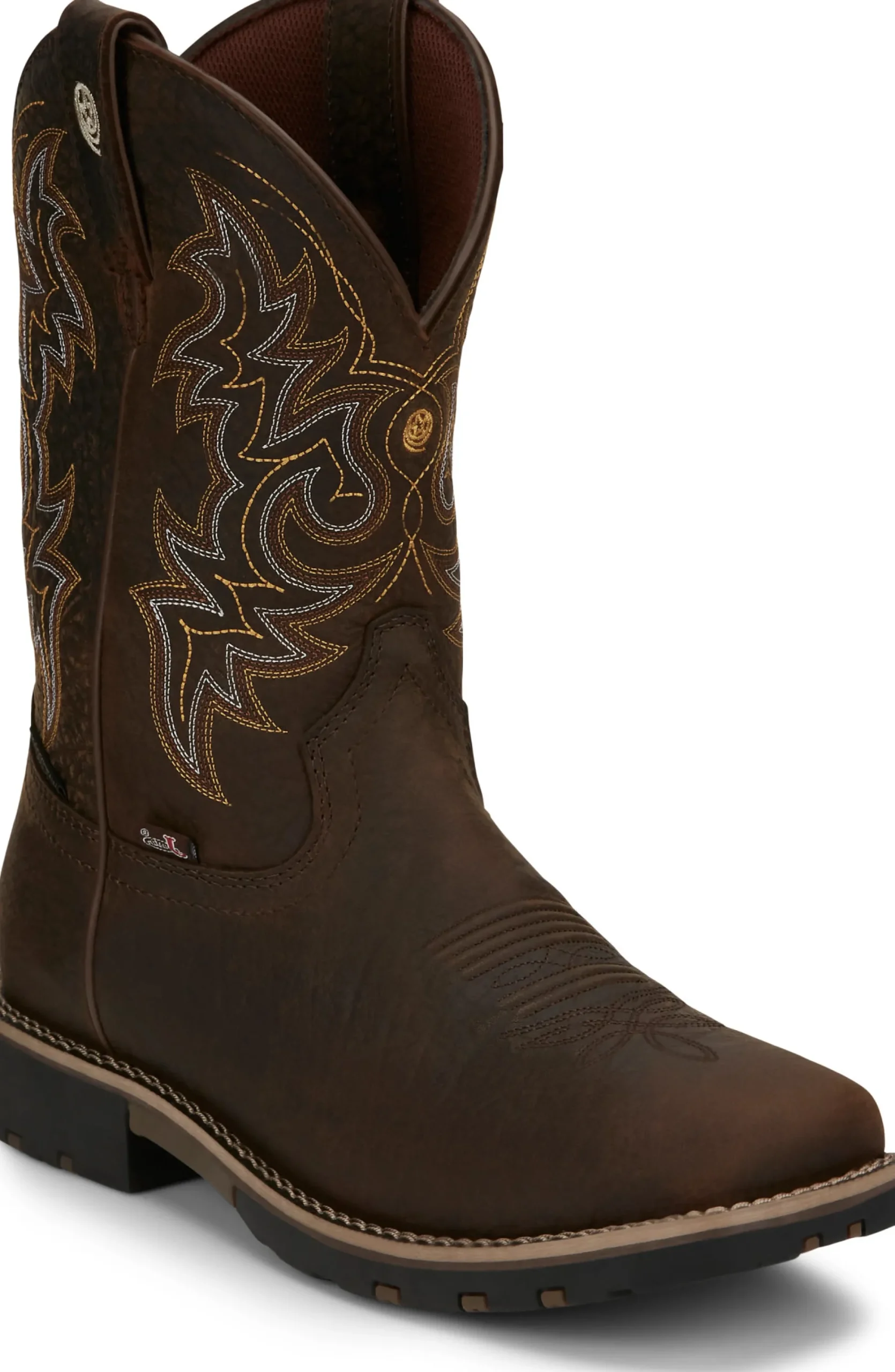 Justin Boots Fireman 11" Waterproof Distressed Brown