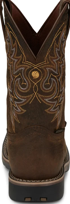 Justin Boots Fireman 11" Waterproof Distressed Brown