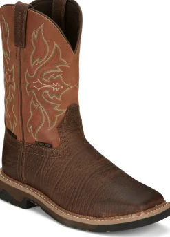Justin Boots Flash 11" Waterproof Steel Toe Pecan Outlet