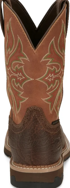 Justin Boots Flash 11" Waterproof Steel Toe Pecan Outlet