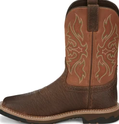 Justin Boots Flash 11" Waterproof Steel Toe Pecan Outlet