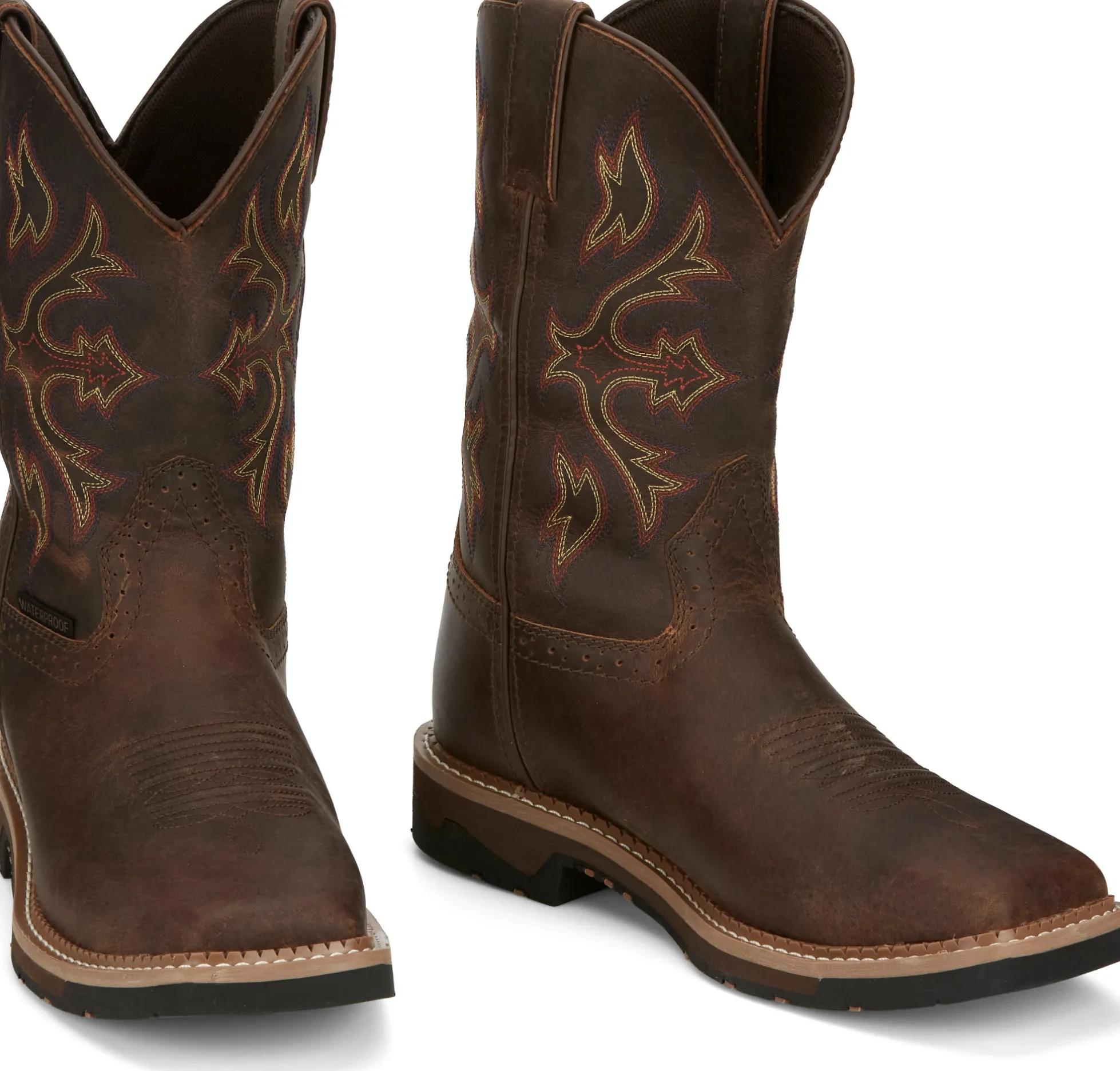 Justin Boots Flash 11" Waterproof Steel Toe Walnut Clearance