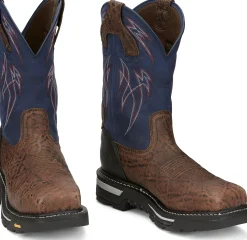 Justin Boots Frontline Hiviz 11” Waterproof Nano Comp Toe Toasted Hot