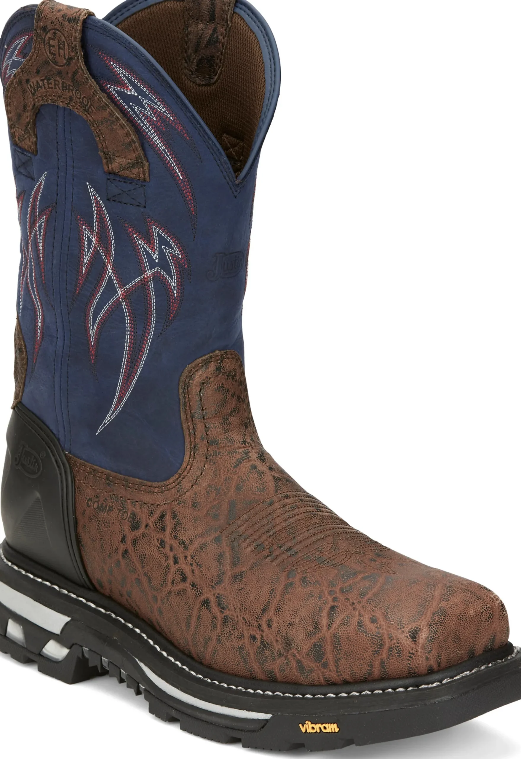 Justin Boots Frontline Hiviz 11” Waterproof Nano Comp Toe Toasted Hot