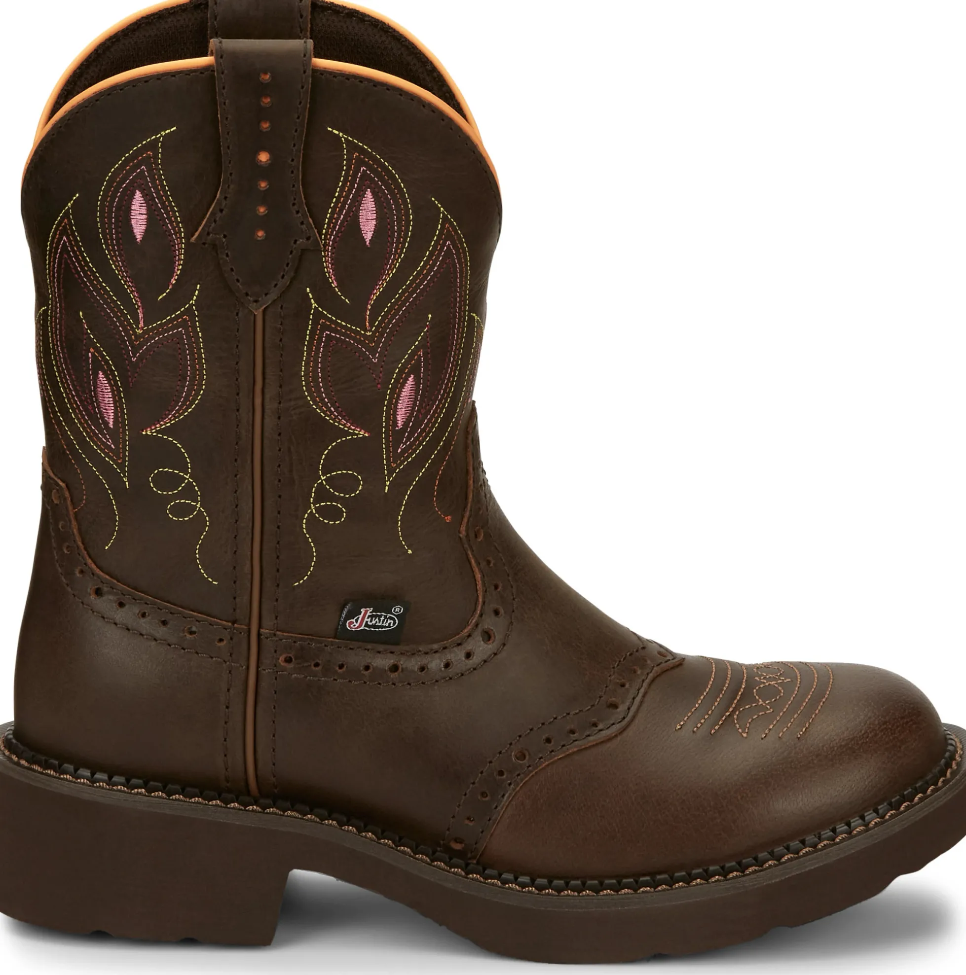 Justin Boots Gemma 8" Western Boot Dark Brown Outlet