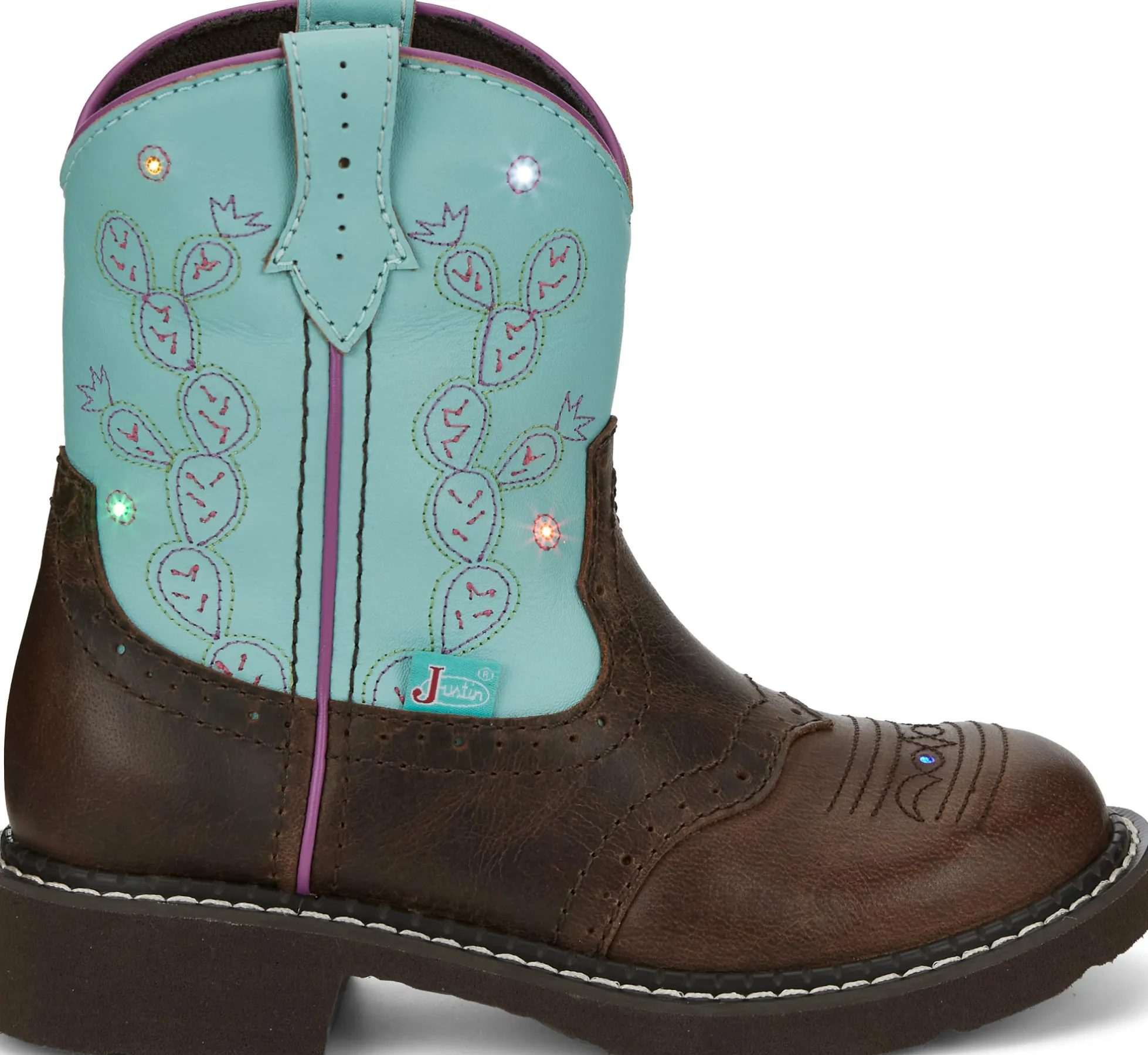 Justin Boots Glitzi Brown / Blue Hot