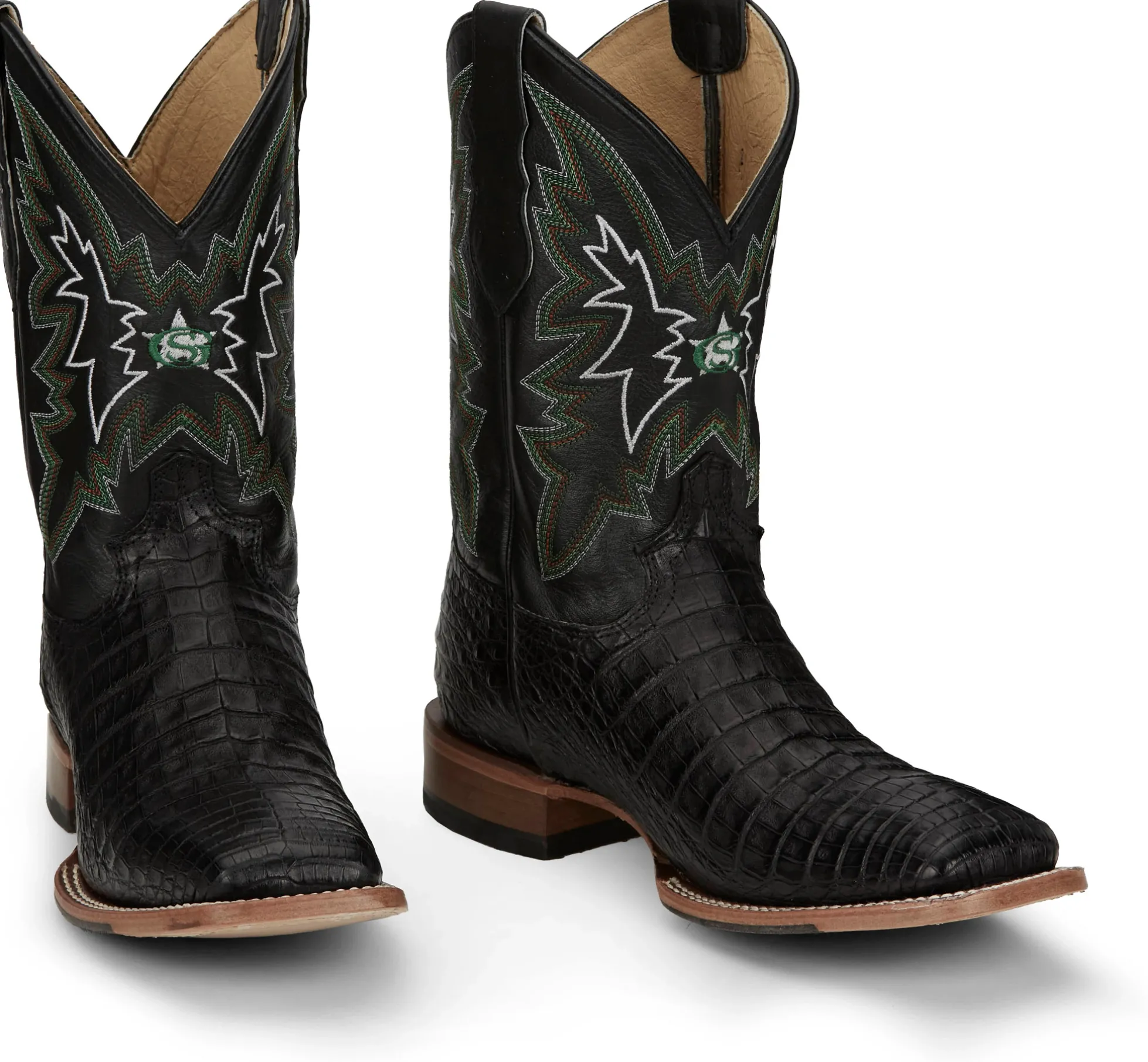 Justin Boots Haggard 11" Caiman Black Hot