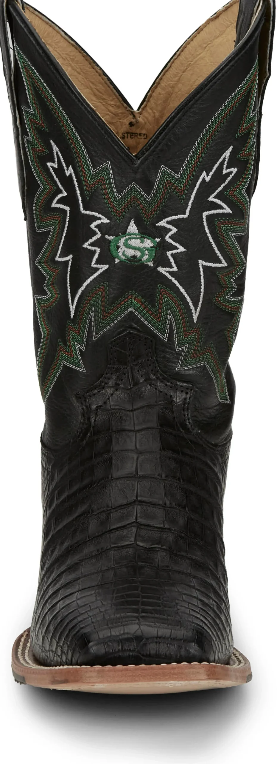 Justin Boots Haggard 11" Caiman Black Hot
