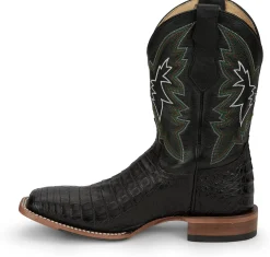 Justin Boots Haggard 11" Caiman Black Hot