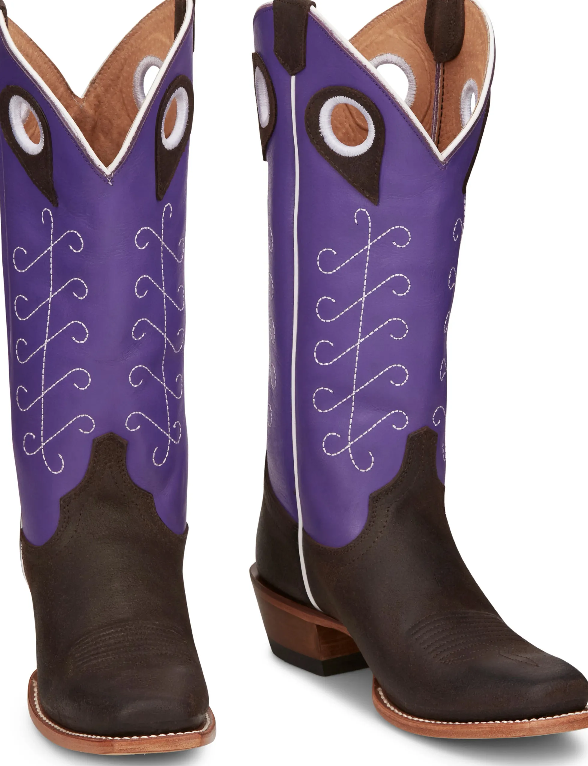 Justin Boots Hattie 13" Western Boot Brown / Purple Sale