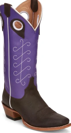 Justin Boots Hattie 13" Western Boot Brown / Purple Sale