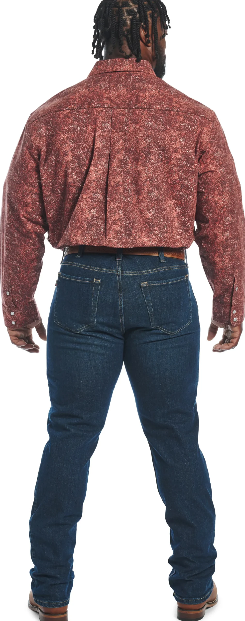 Justin Boots Hj Justin & Son Snap Shirt Brown Floral Feather Outlet