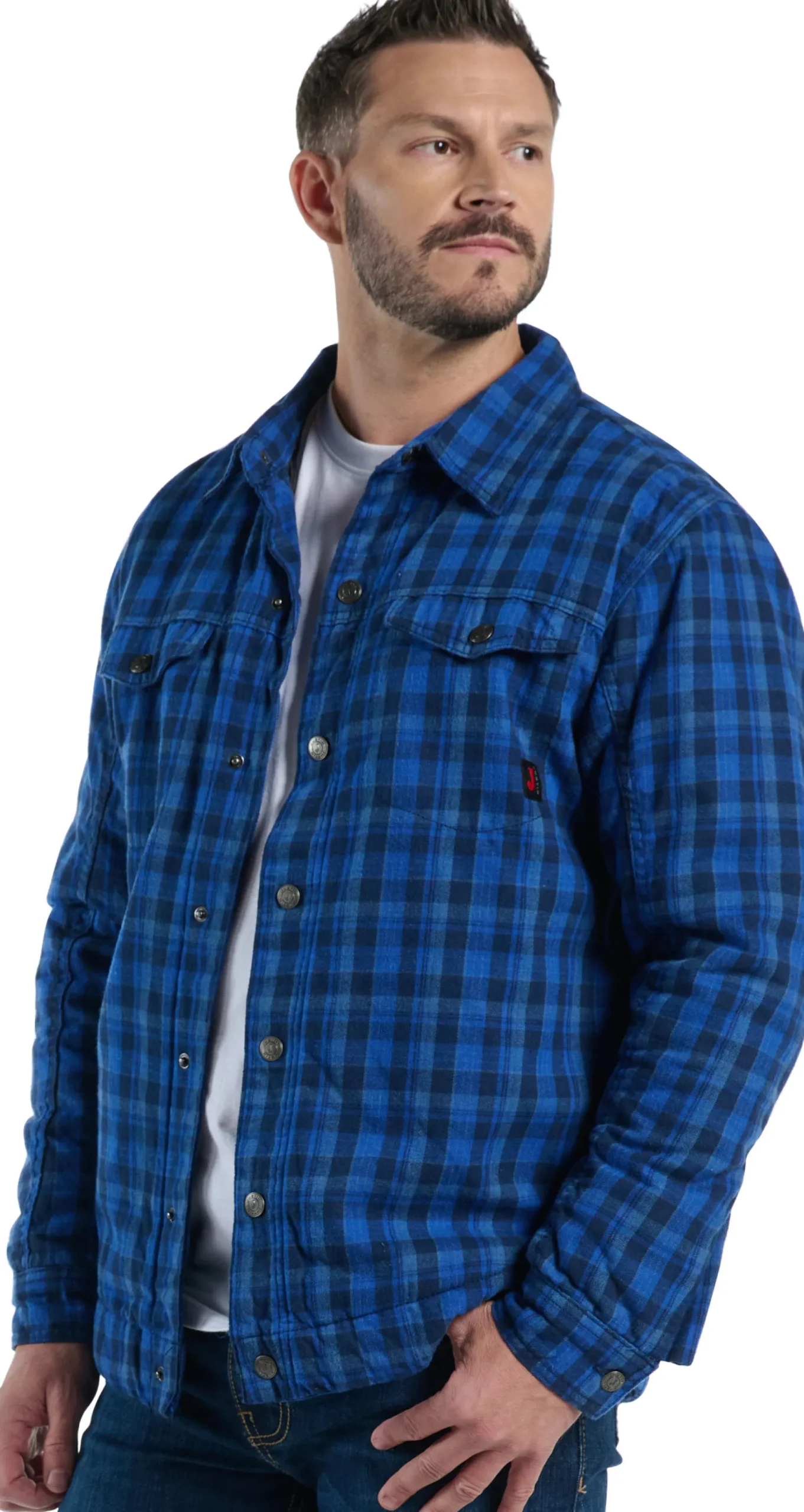 Justin Boots Jackson Shirt Jacket Navy Plaid