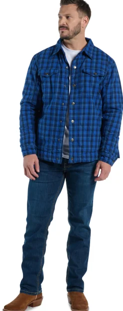 Justin Boots Jackson Shirt Jacket Navy Plaid