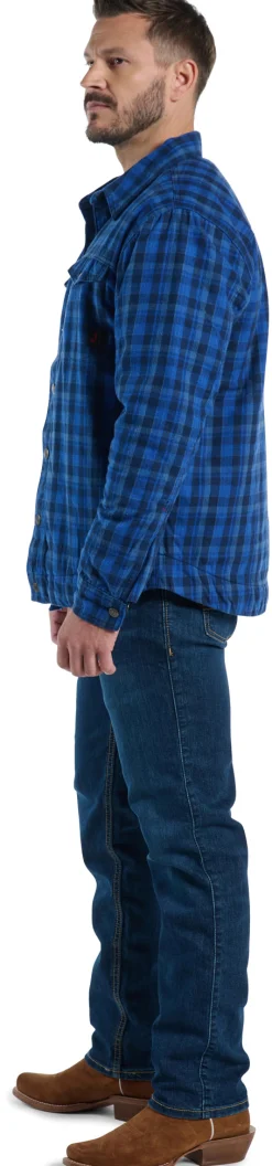 Justin Boots Jackson Shirt Jacket Navy Plaid