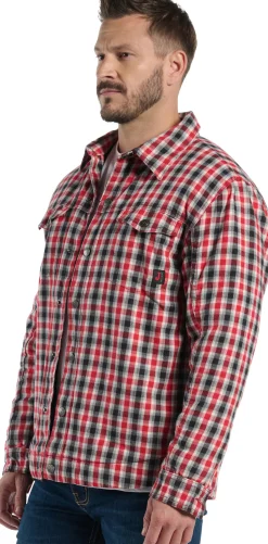 Justin Boots Jackson Shirt Jacket Red/White/Black Plaid Outlet