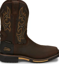 Justin Boots Joist 11" Waterproof Comp Toe Chocolate Online