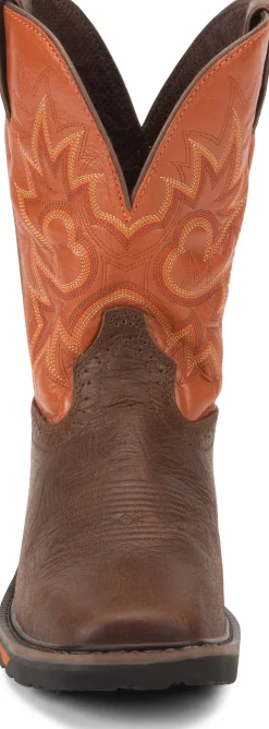 Justin Boots Joist 11" Work Rustic Brown Hot