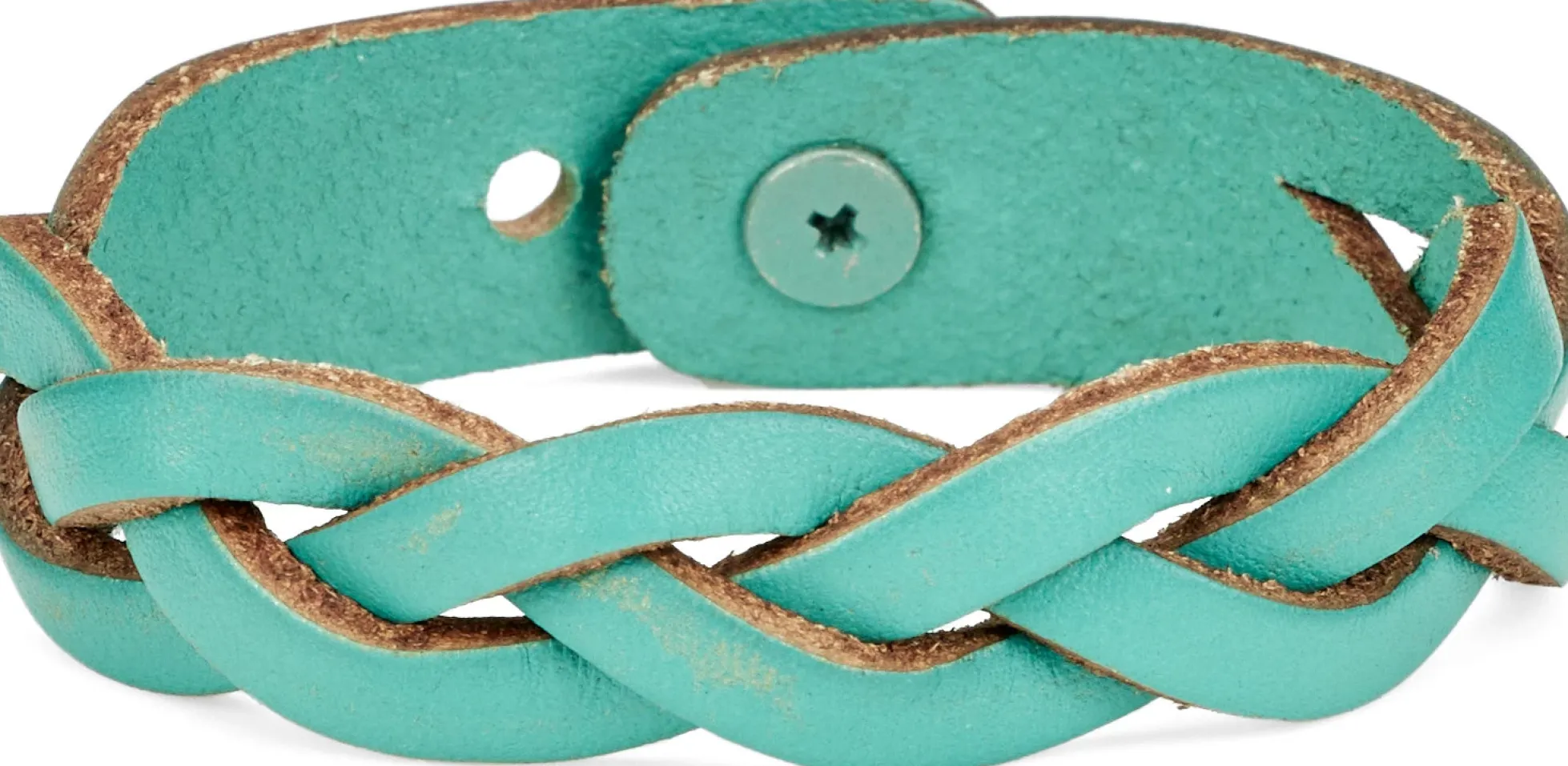 Justin Boots Justin Braided Leather Bracelet Turquoise Outlet