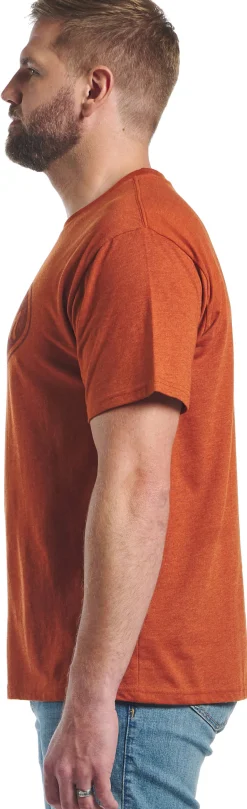 Justin Boots Justin Men's Logo Tee Rust Heather Clearance